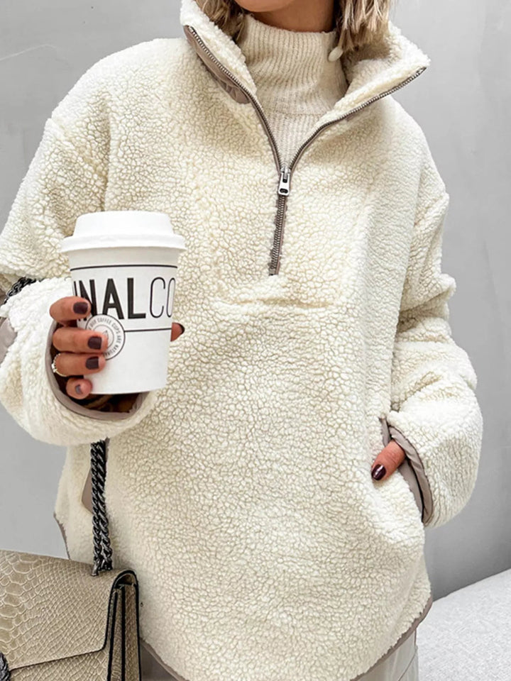 Celeste - Veste chaude en polaire demi-zip, ample et stylée