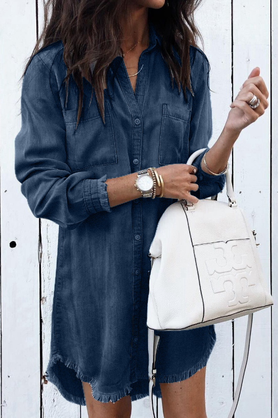Elisabet | Robe Décontractée en Jean pour Femmes