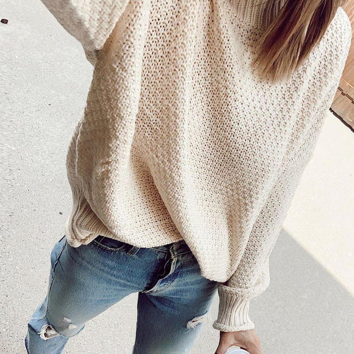 Priska | Pull col montant élégant pour femmes