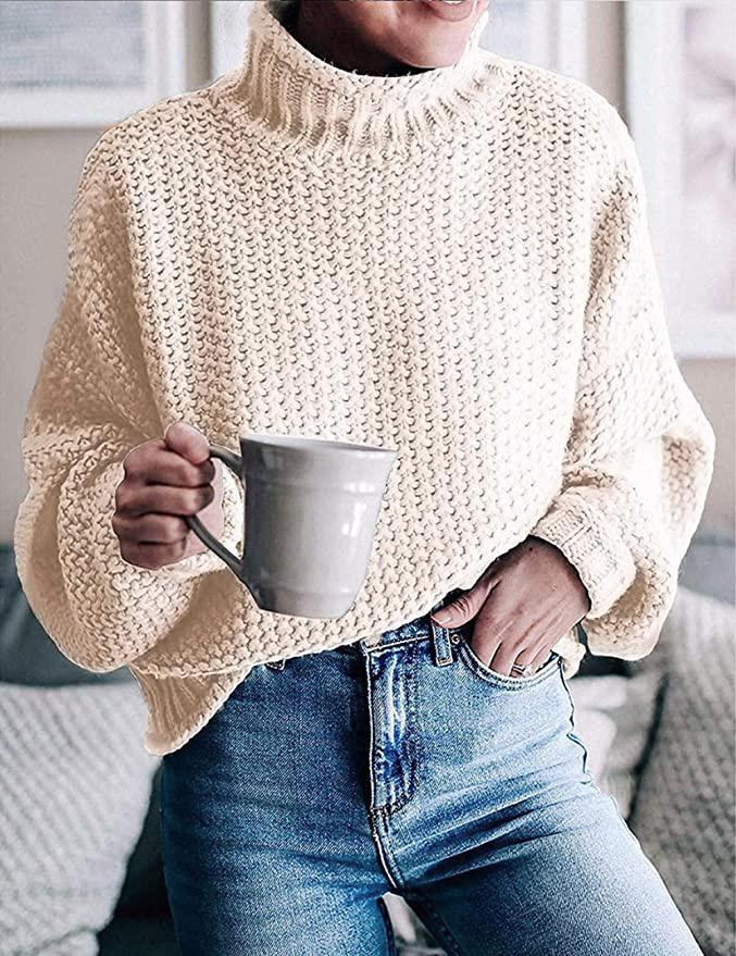 Priska | Pull col montant élégant pour femmes