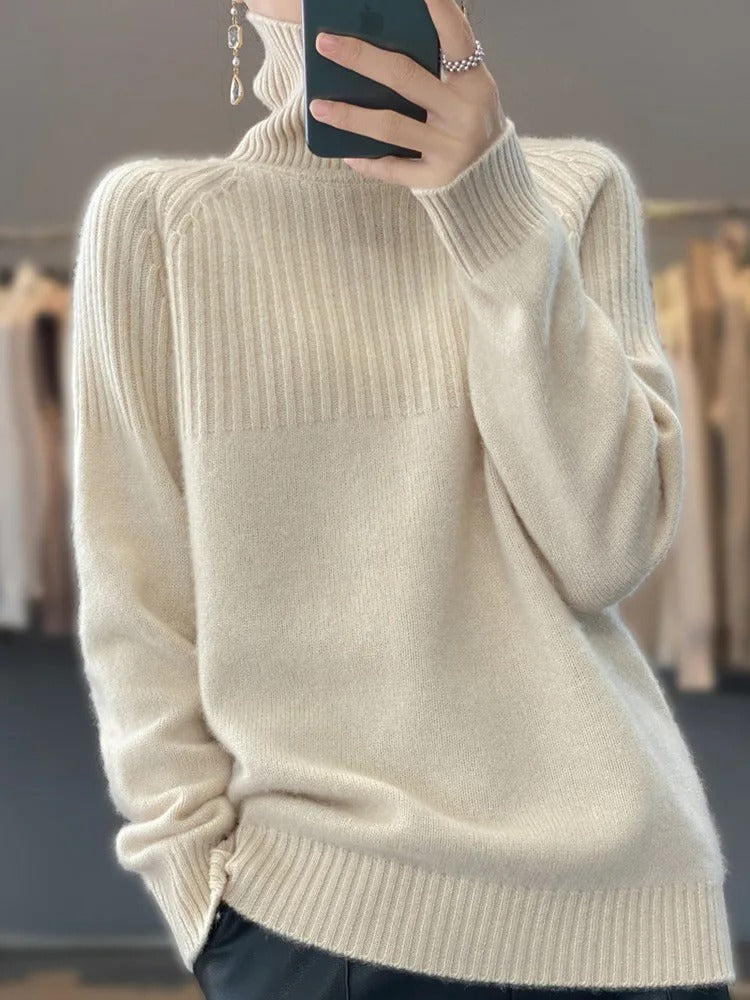 Ashlea | Pull col roulé doux et chic pour femmes