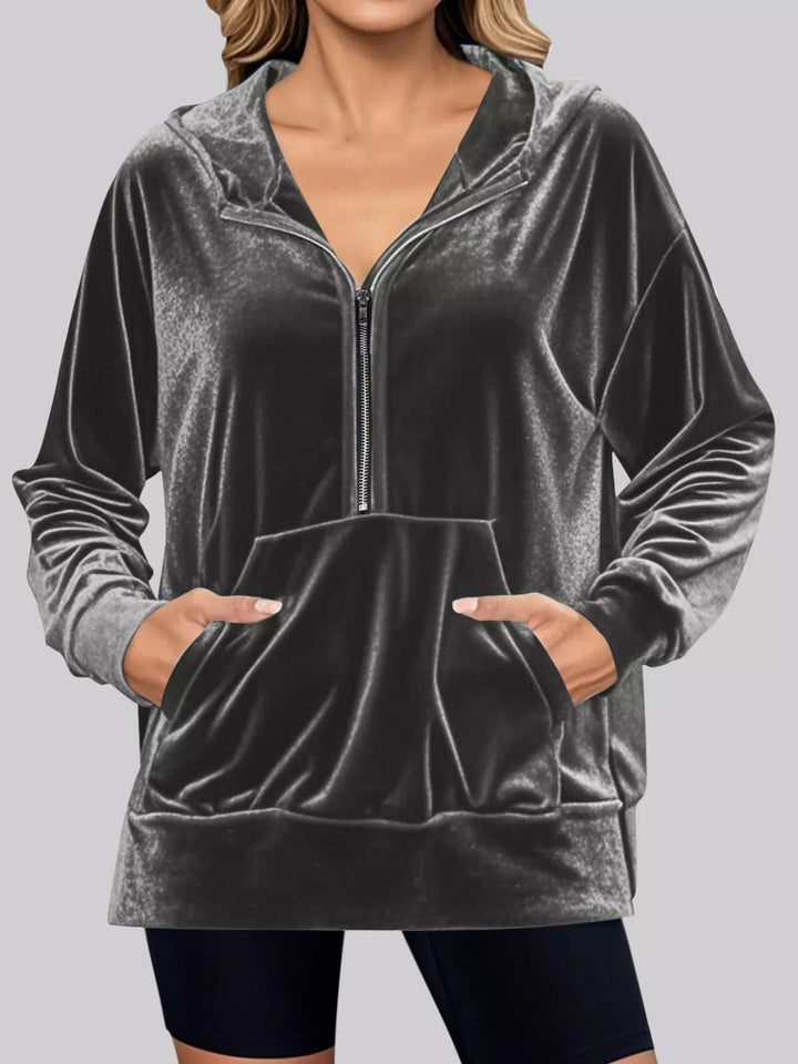 Adaline - Veste Chaude Élégante Casual à Demi-Zip