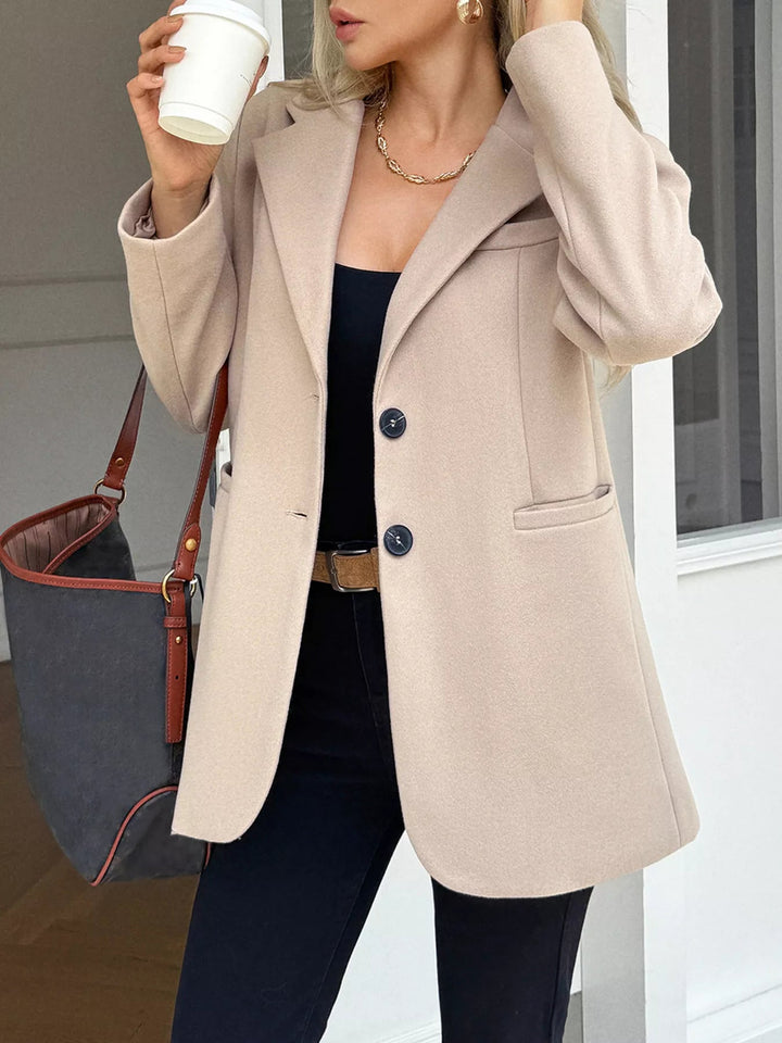 Taliah - Blazer élégant à col à revers et boutons