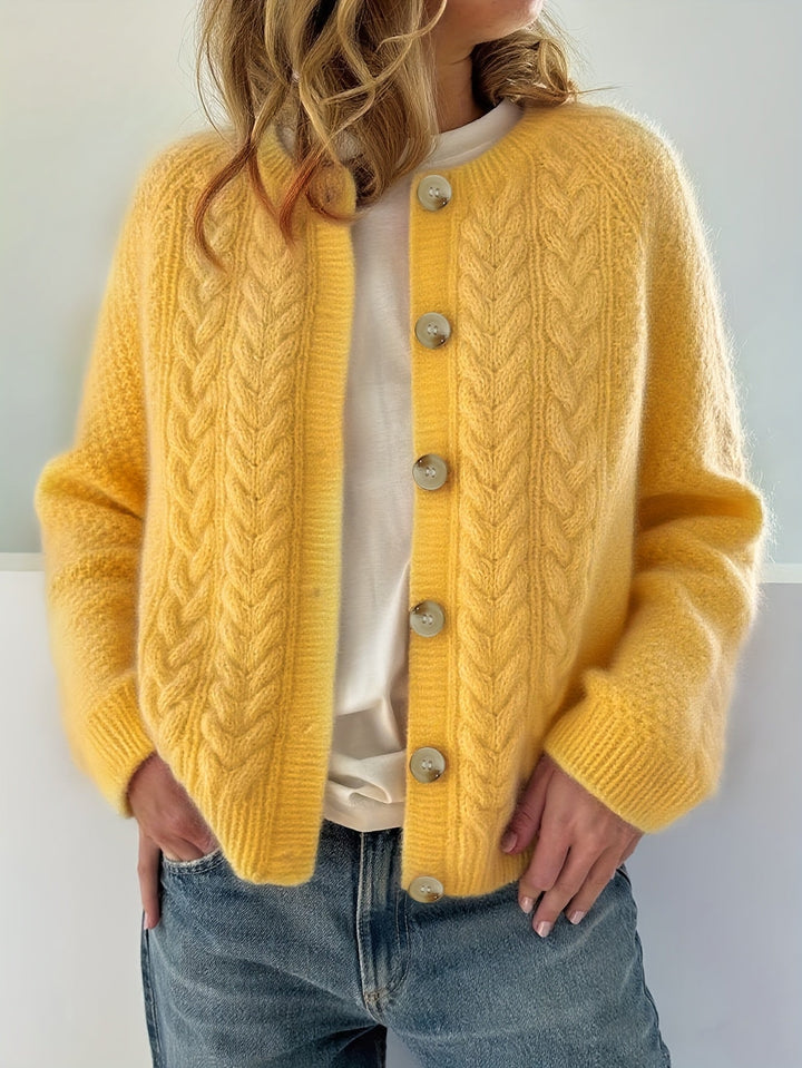 Marianne - Cardigan Élégant à Maille Torsadée
