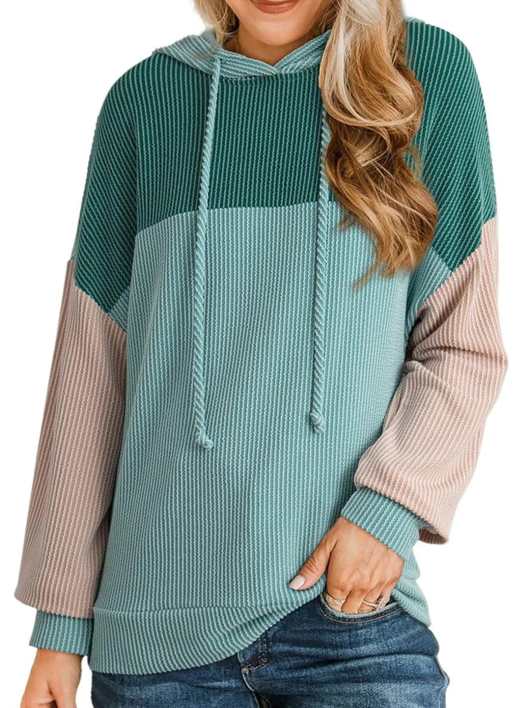 Nymera - Veste hoodie color-block avec cordon ajustable