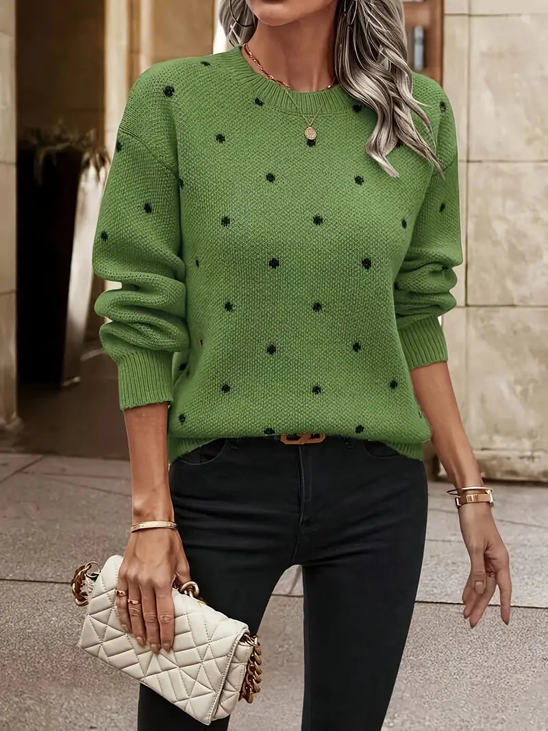 Dannah - Pull élégant décontracté à pois