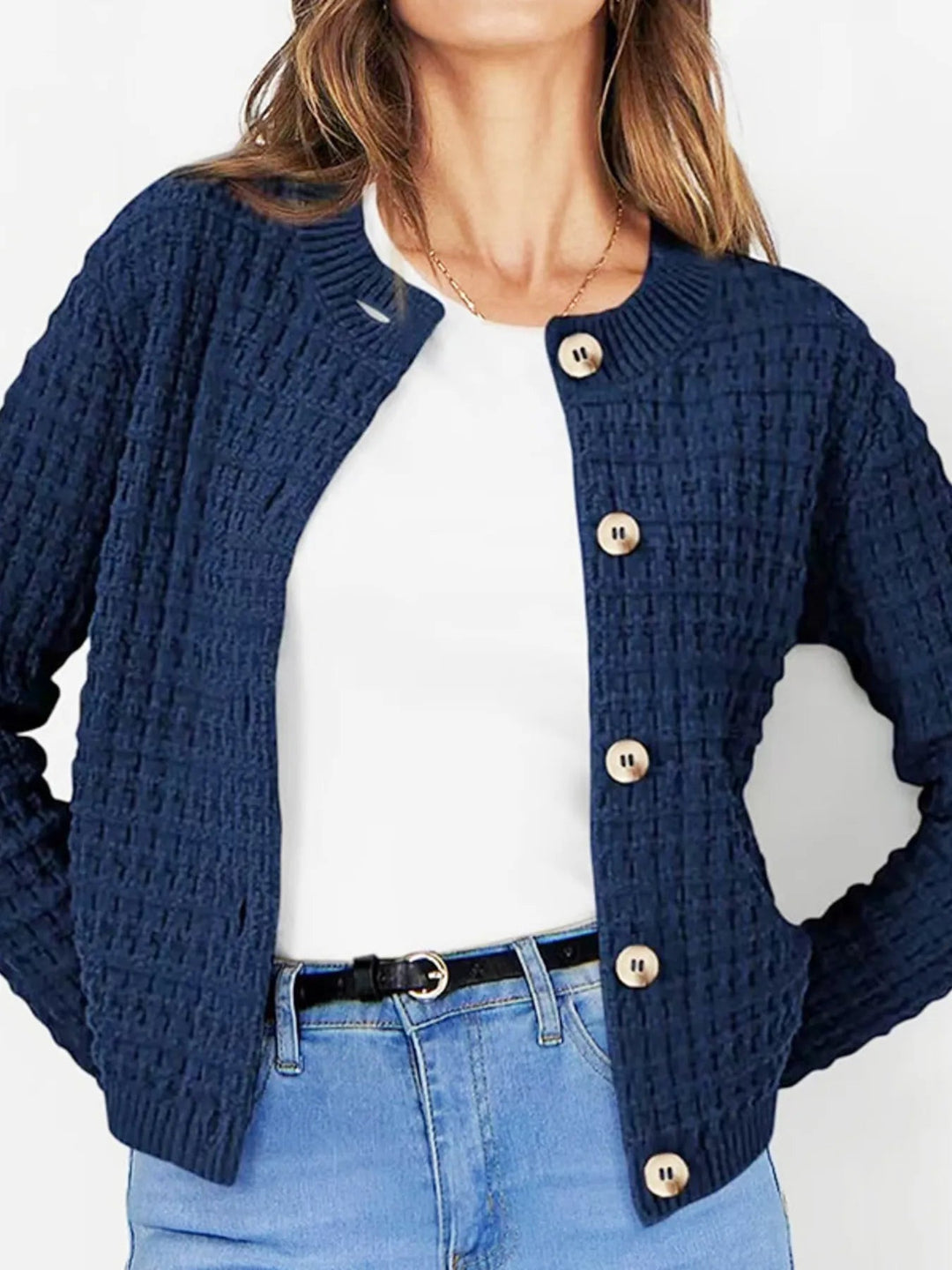 Wynnora - Cardigan élégant à manches longues avec boutons