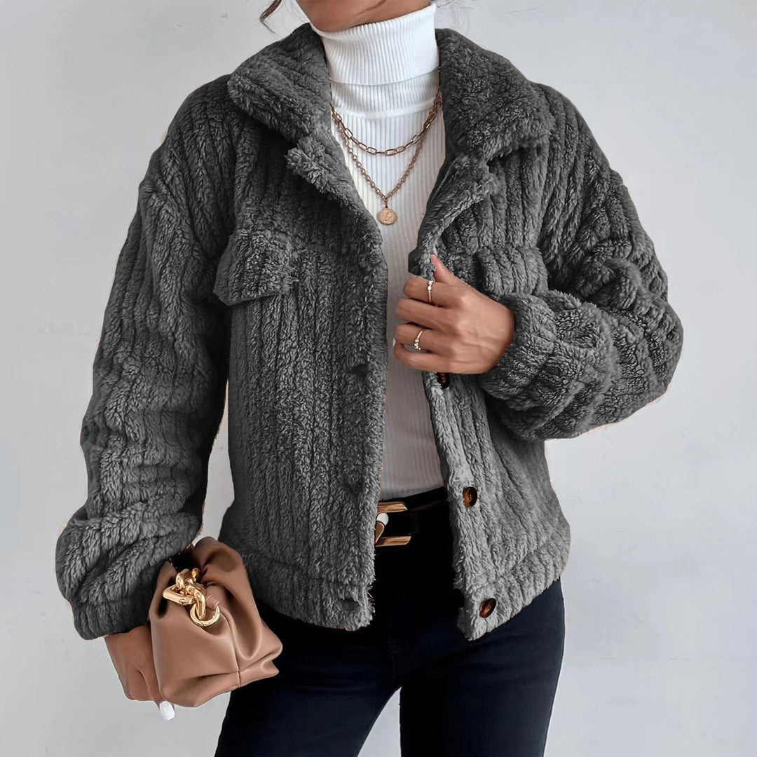 Katharina - Veste-manteau polaire douce et cosy