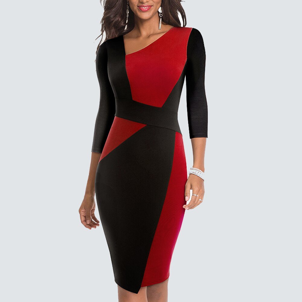 Daveno | Robe crayon patchwork