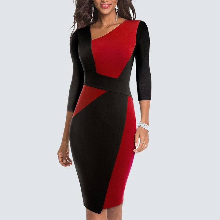 Daveno | Robe crayon patchwork