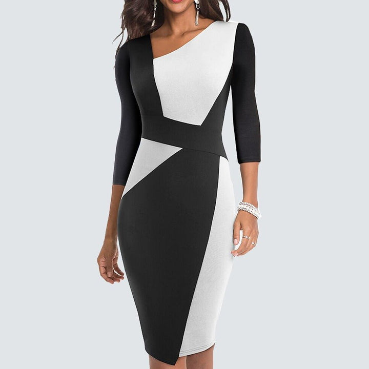 Daveno | Robe crayon patchwork