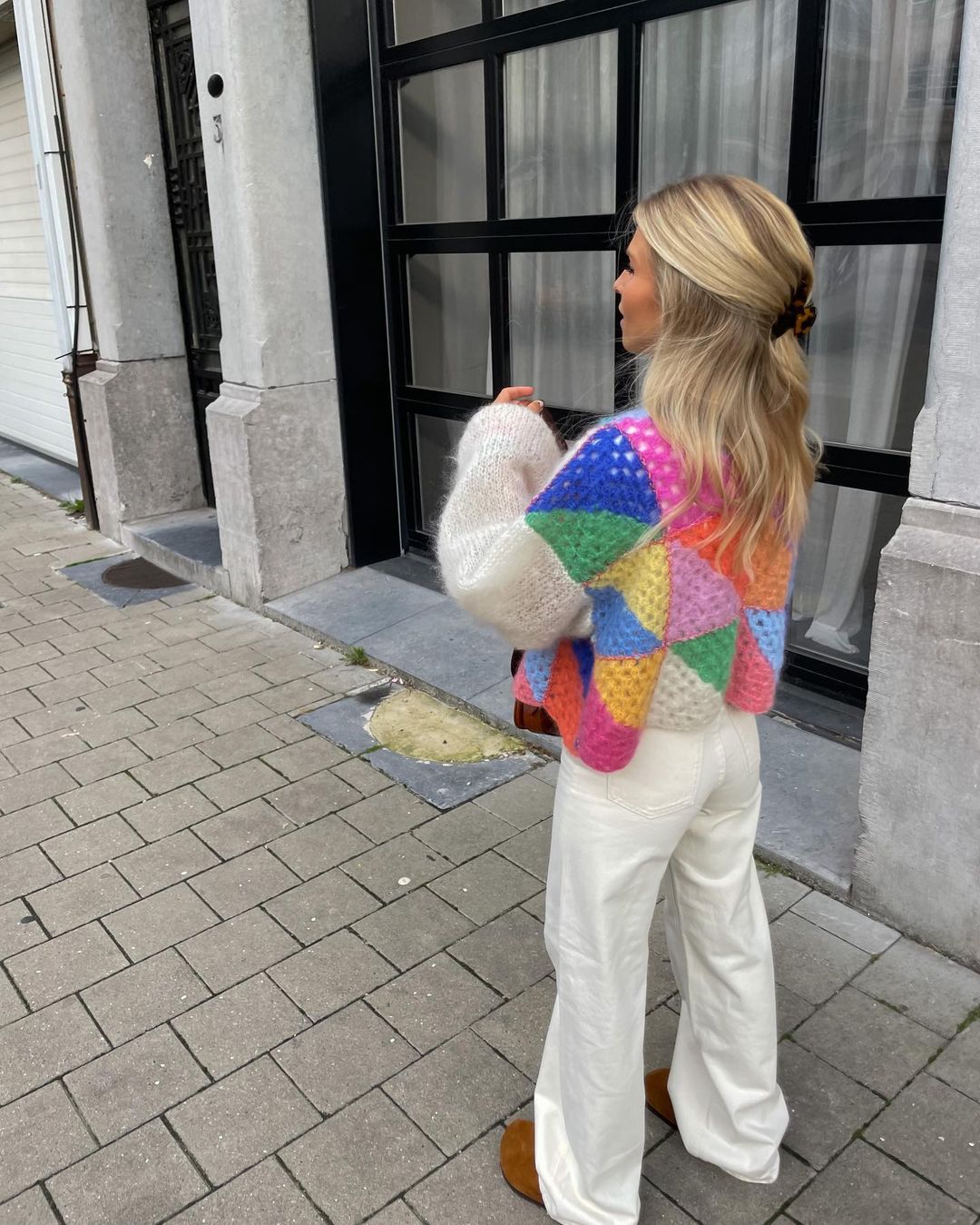 Eszter | Cardigan en patchwork coloré