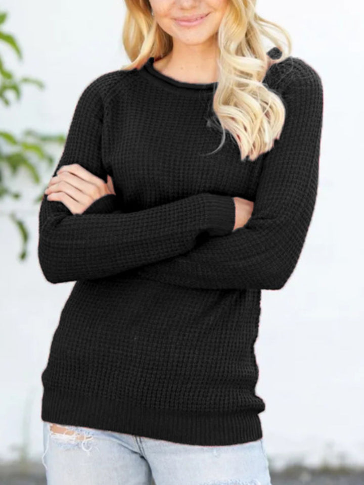 Feliza - Pull décontracté chaud en maille gaufrée