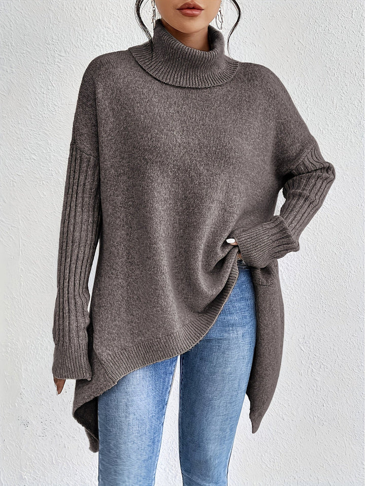 Lanea - Pull Col Roulé Élégant, Ample et Confortable