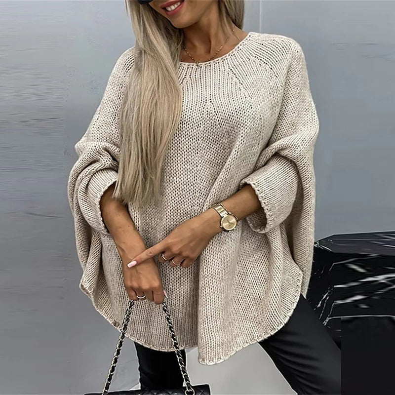 Quirina - Pull élégant à col rond coupe décontractée