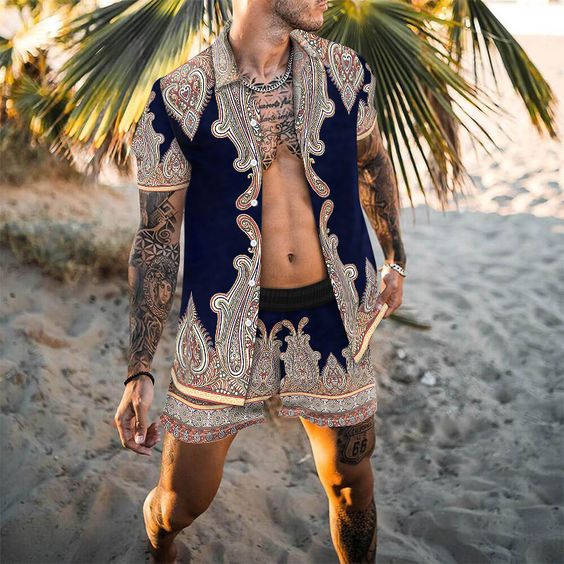 Caleb | Ensemble de t-shirts de plage pour hommes
