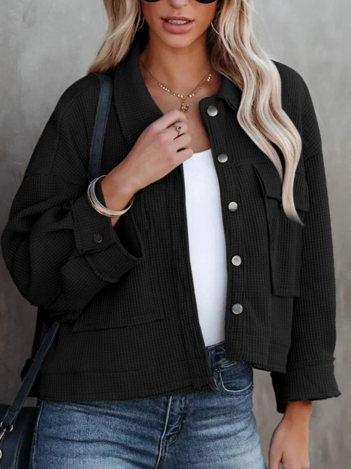Colette - Veste Décontractée Ample à Manches Longues Boutonnée