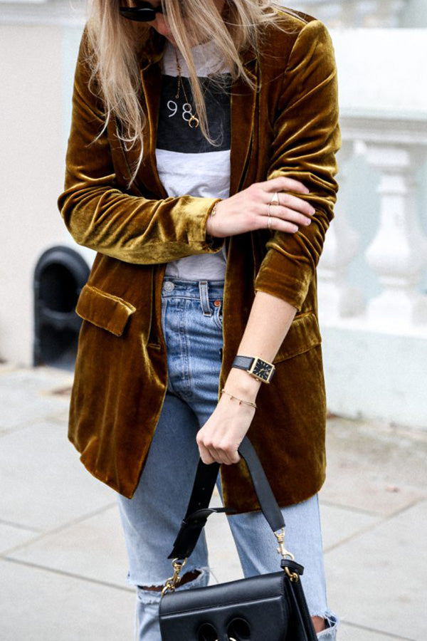 Rosalia | Blazer en velours style rue