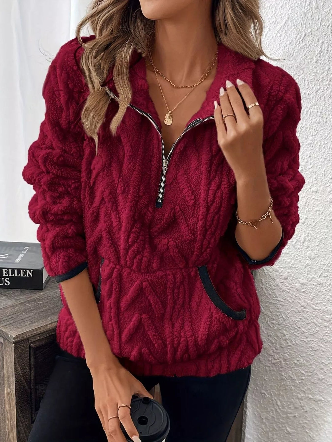Savana - Pull élégant et chaud à demi-zip
