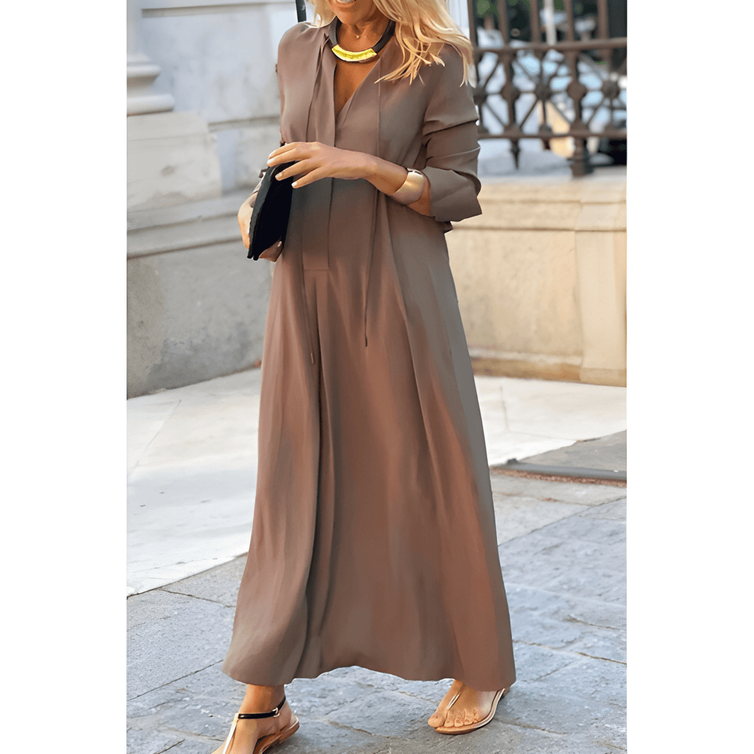 Vasilina - Robe longue élégante à manches longues