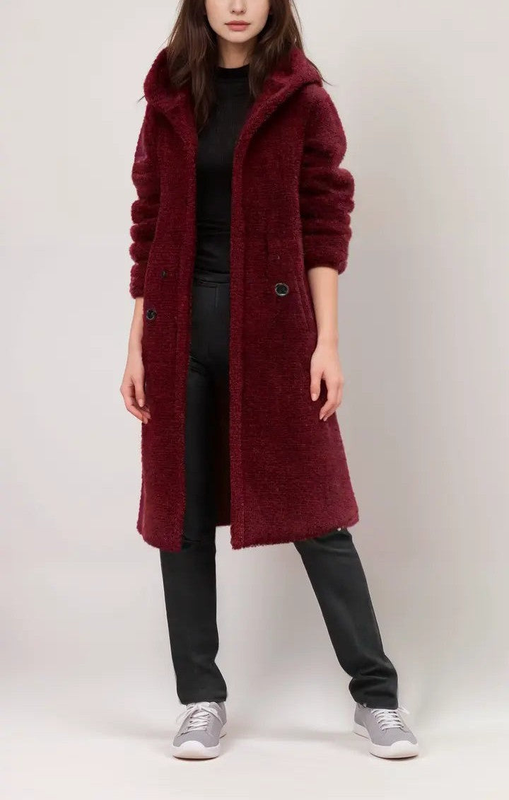 Suzy - Manteau long à capuche chaud et confortable