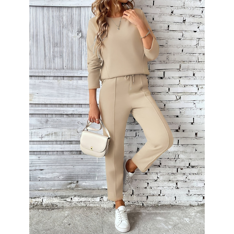 Lorraina - Ensemble décontracté pull et pantalon chaud
