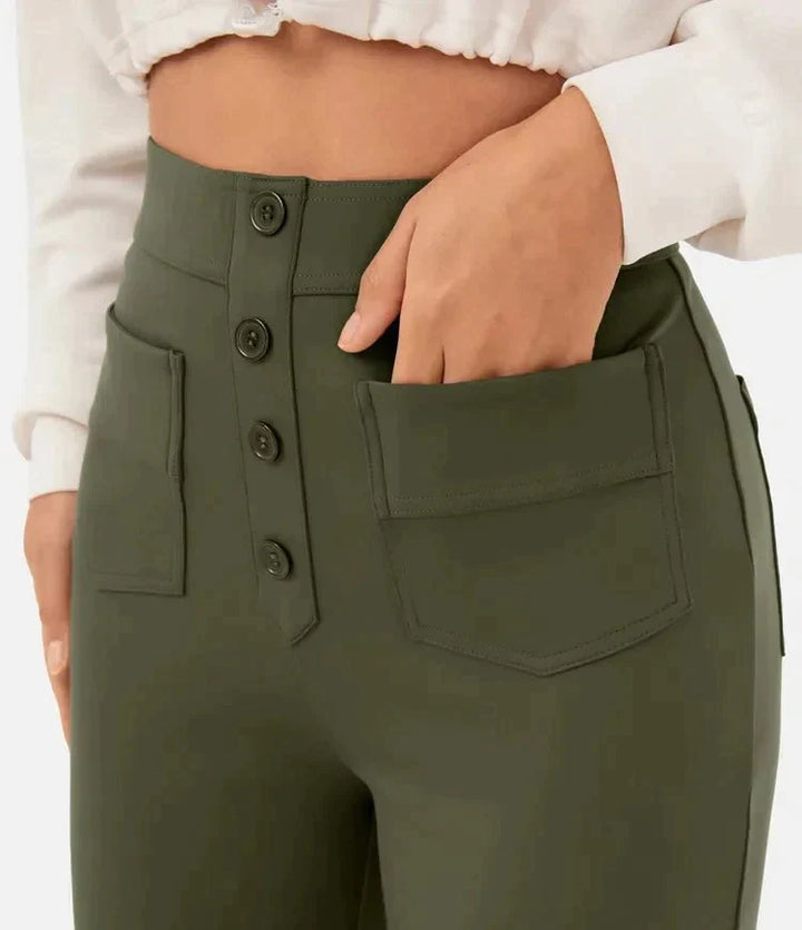 Gisela | Pantalon élastique taille haute