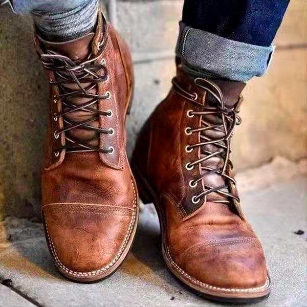 Dragos | Bottes rétro lacées élégantes homme