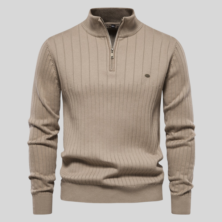 Perun | Pull élégant à col zippé pour hommes