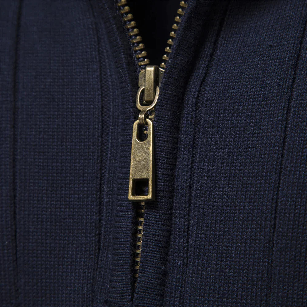 Perun | Pull élégant à col zippé pour hommes
