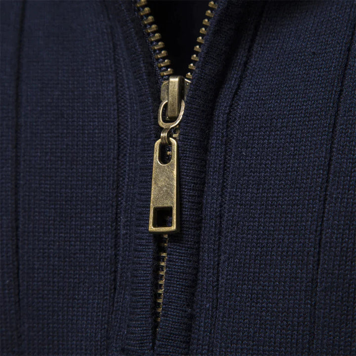 Perun | Pull élégant à col zippé pour hommes