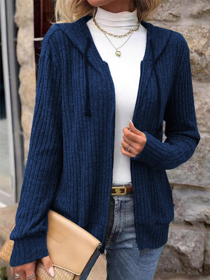 Reanne - Cardigan Élégant en Maille avec Fermeture Zippée