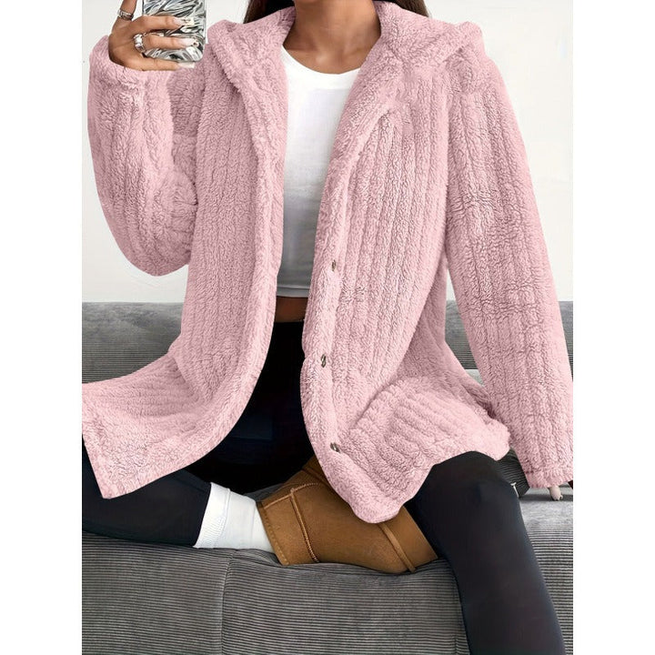 Lakisha - Veste élégante en polaire à capuche coupe ample