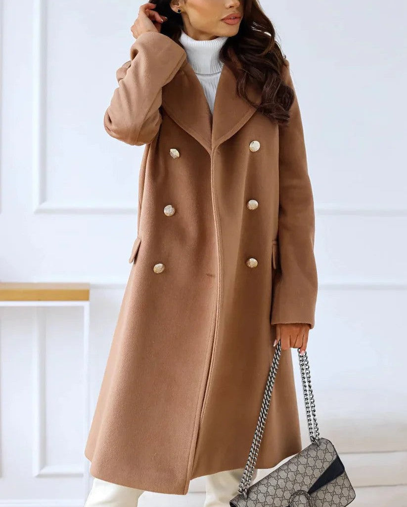 Pinky - Manteau trench long élégant et chaud