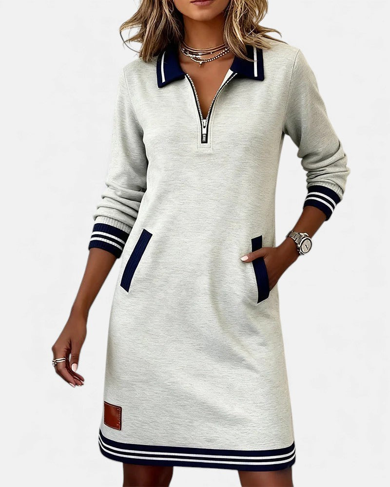 Lovisa - Robe chic à manches longues avec fermeture zippée