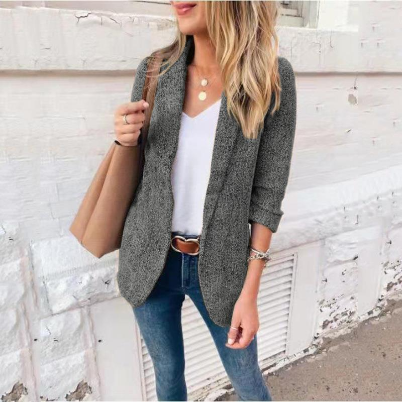 Venna - Blazer Décontracté Coupe Ajustée