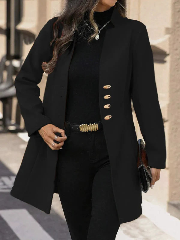Almira - Manteau Mi-Long Élégant et Ajusté