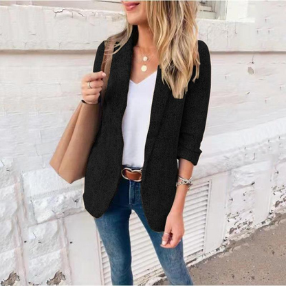 Venna - Blazer Décontracté Coupe Ajustée