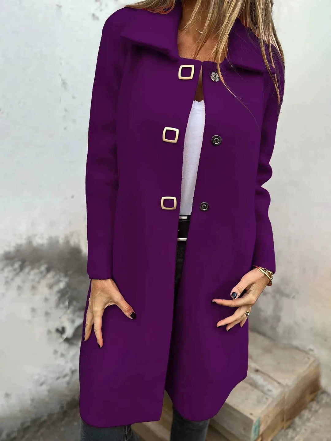 Larissa - Manteau élégant mi-long à revers
