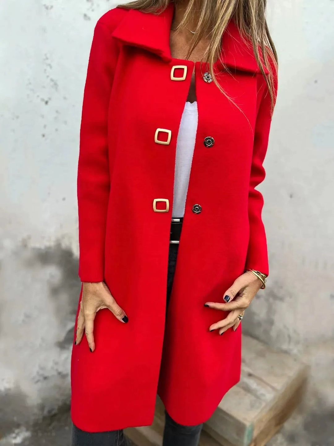 Larissa - Manteau élégant mi-long à revers
