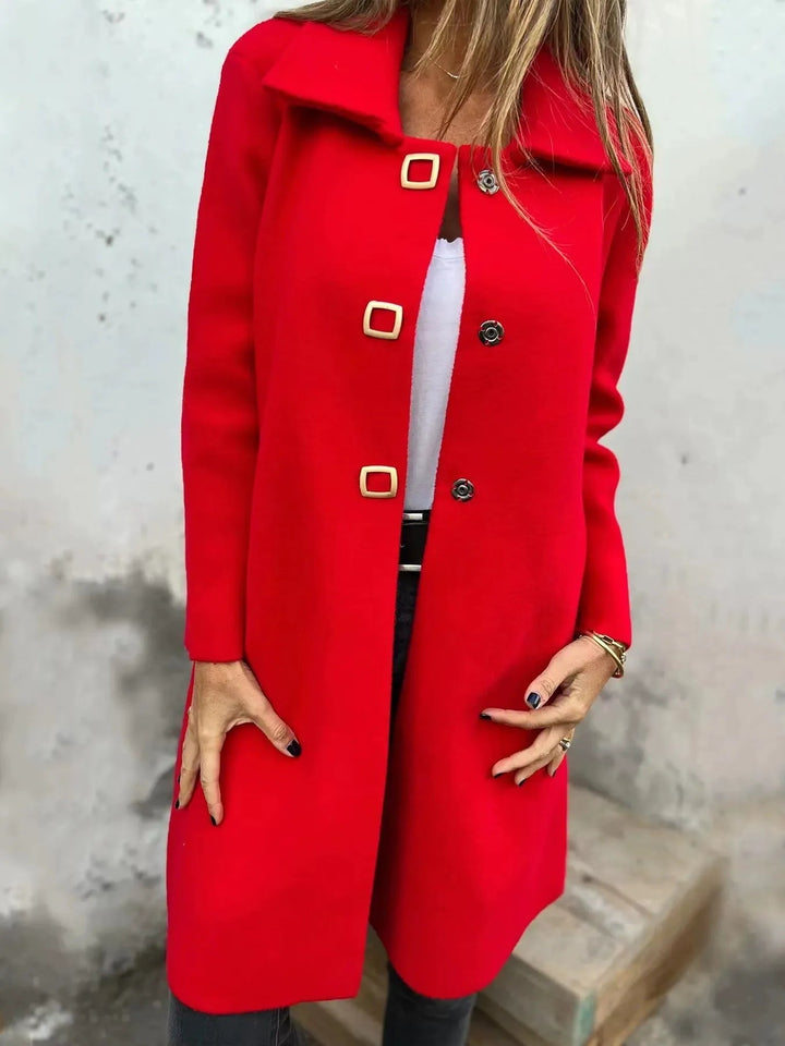 Larissa - Manteau élégant mi-long à revers