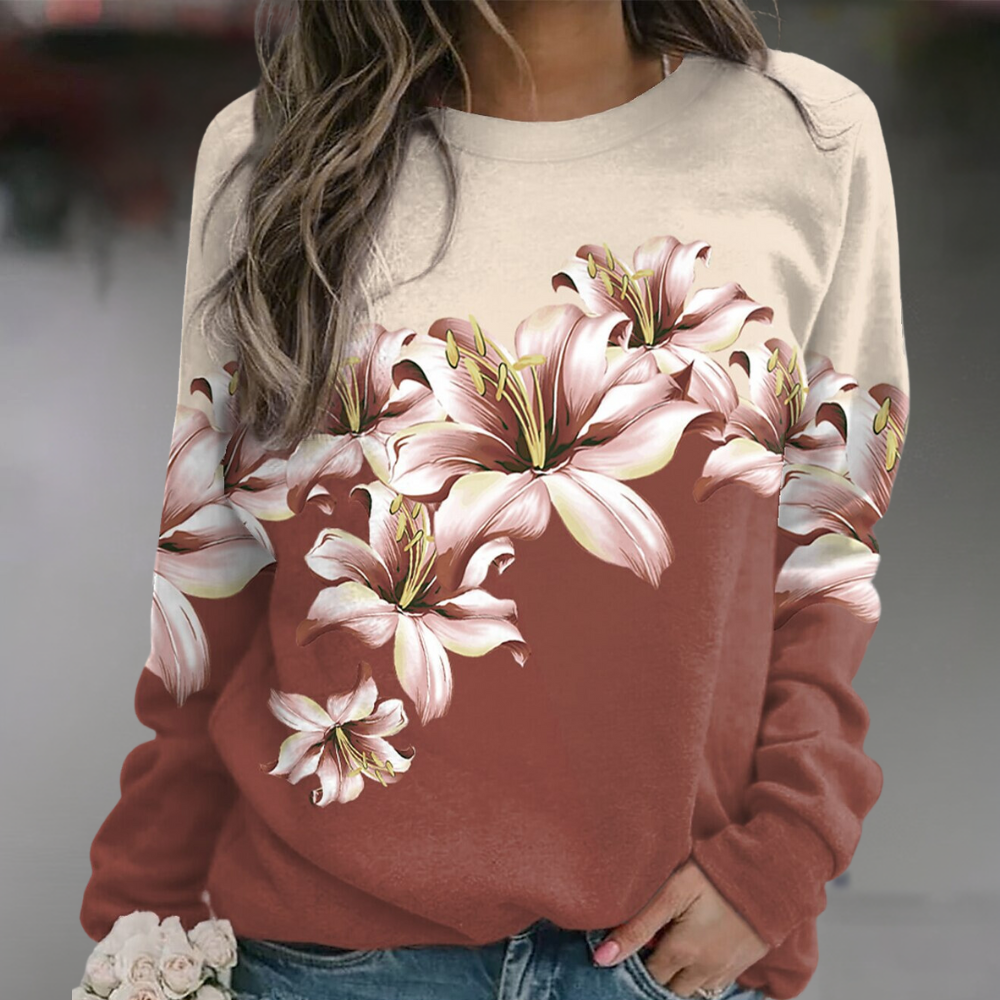 Vidda - Sweat-shirt stylé à imprimé floral