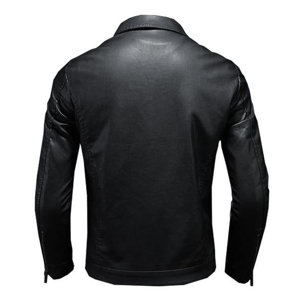 Tomas | Veste en cuir à col pour hommes
