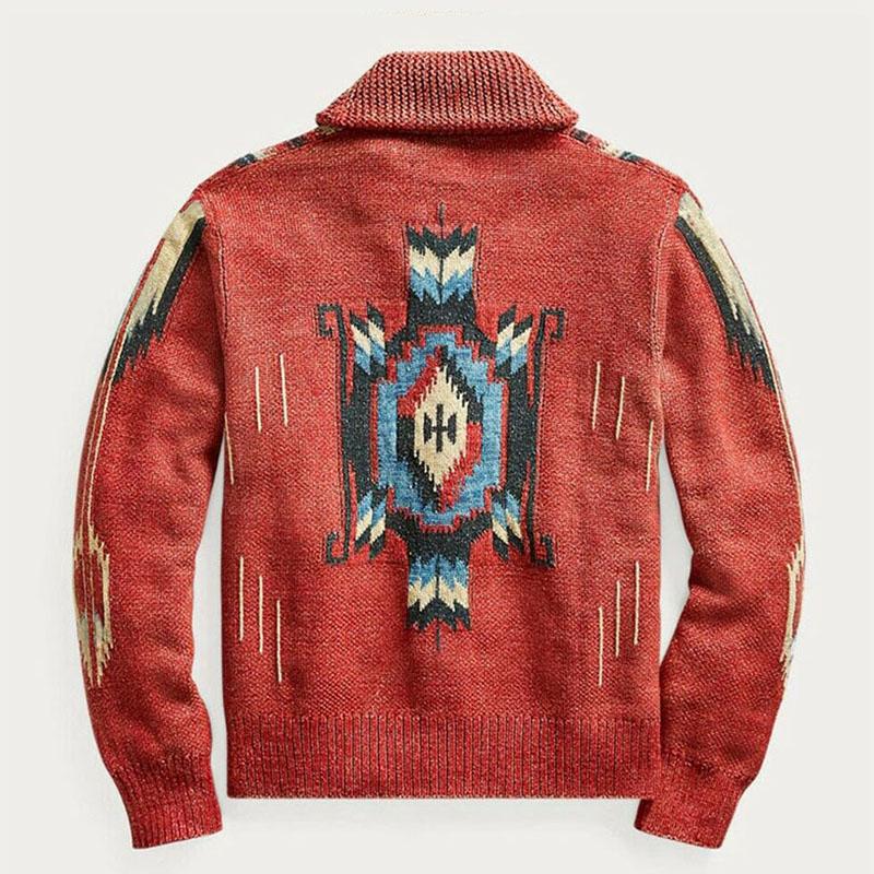 Kokou | Cardigan vintage jacquard pour hommes