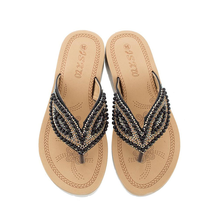 Zvonimira | Sandales Perles Taille Plus pour femmes