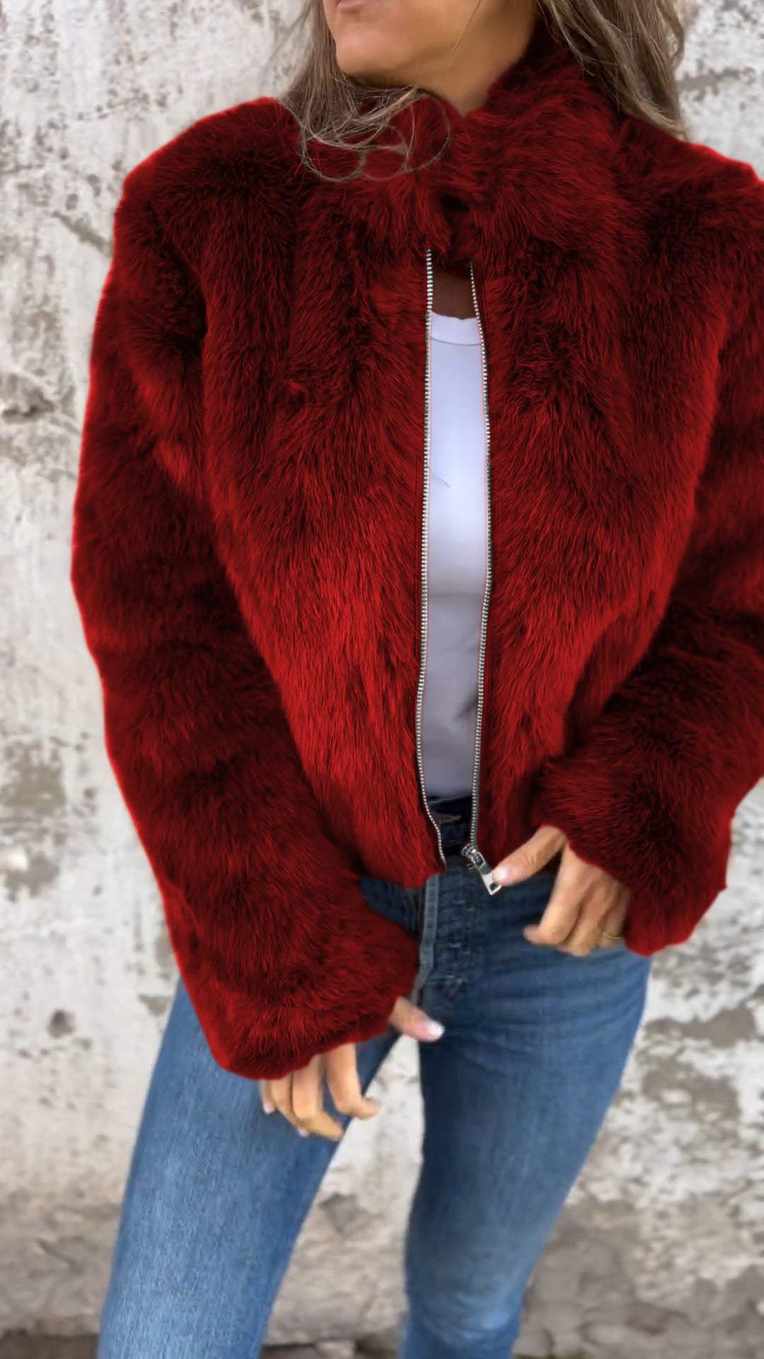 Cheska - Manteau Élégant en Fausse Fourrure Douce et Chaude