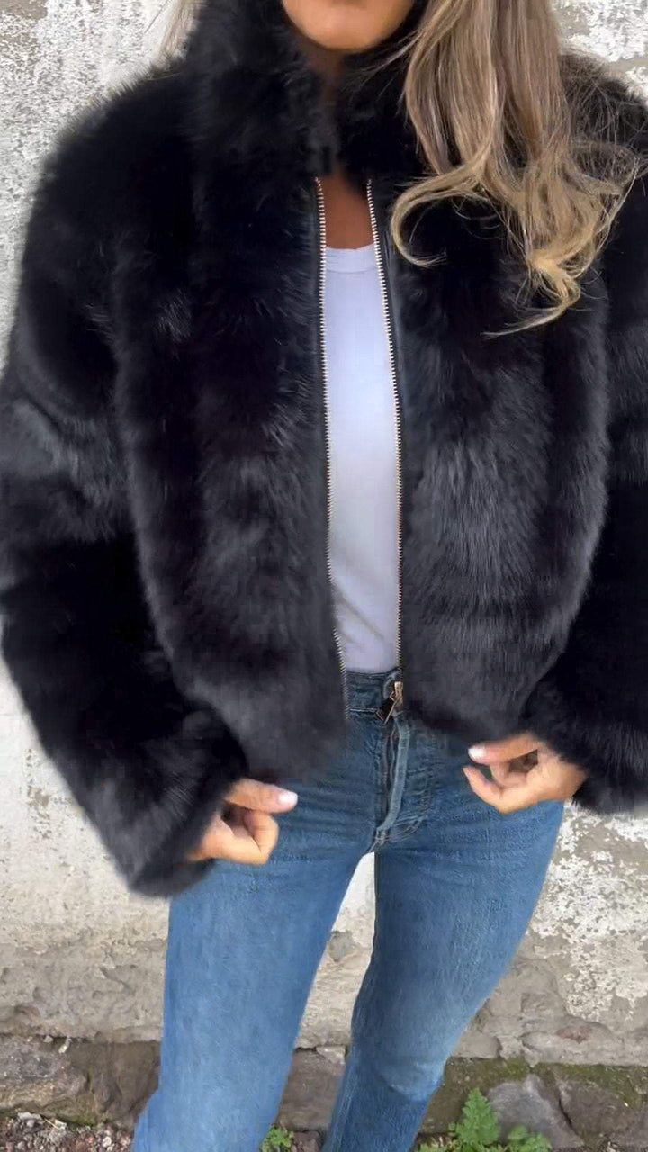 Cheska - Manteau Élégant en Fausse Fourrure Douce et Chaude