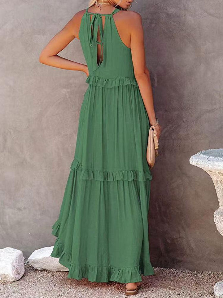 Jeltje | Longue robe unie grande taille pour femmes