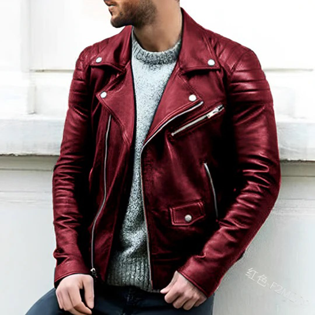 Lucas | Veste de motard en cuir homme