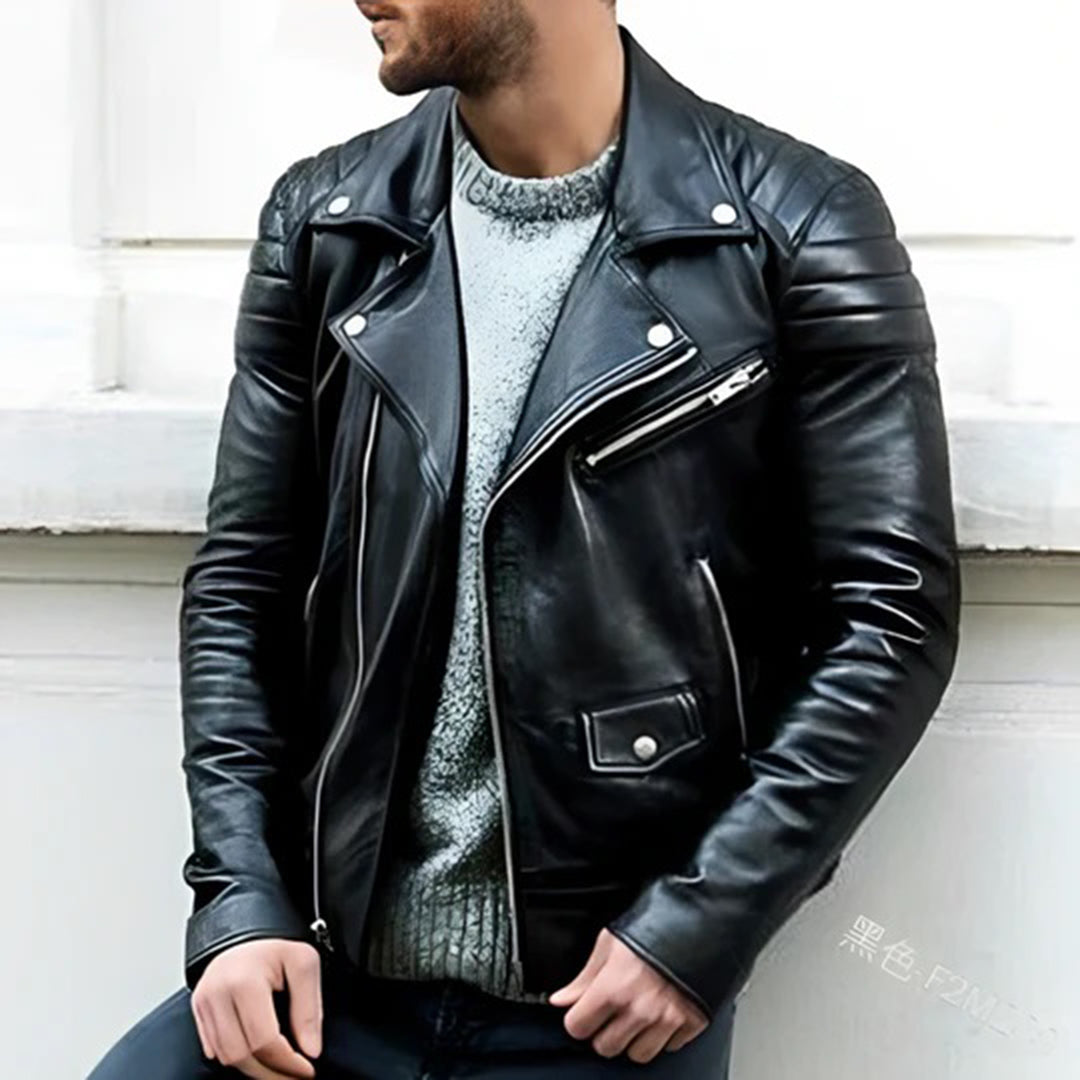 Lucas | Veste de motard en cuir homme